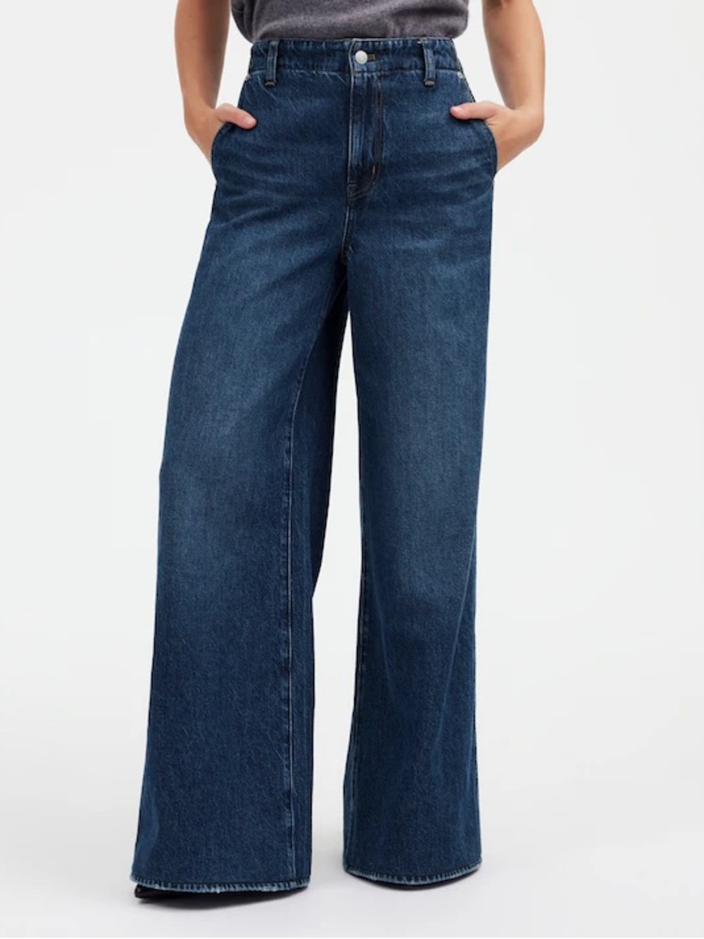 Madewell Wide Sweep Denim Trousers Size 28 New without tags!